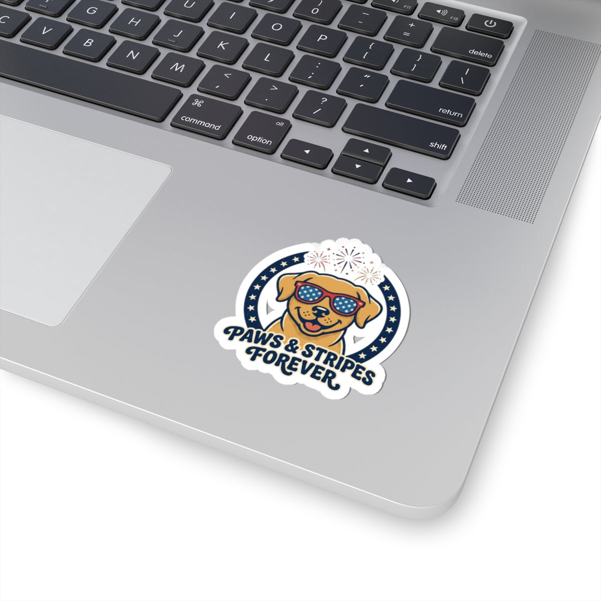 Paws & Stripes Forever Sticker | Americana 4th of July, Retro Patriotic Palette