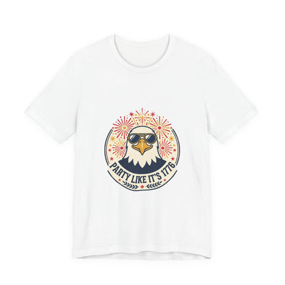 Party Like It's 1776 Tee | Americana Retro, Fireworks Bald Eagle