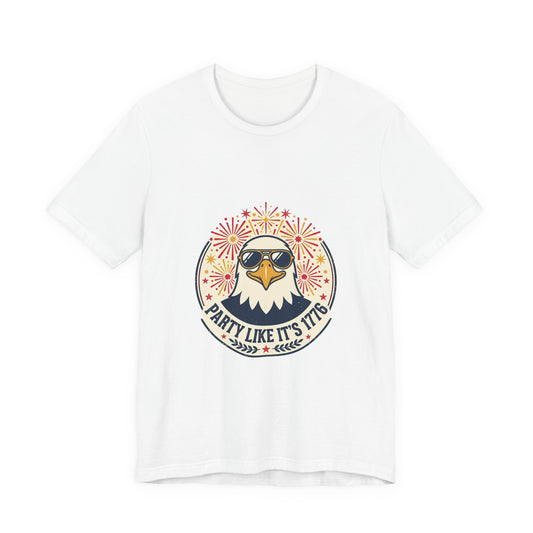 Party Like It's 1776 Tee | Americana Retro, Fireworks Bald Eagle