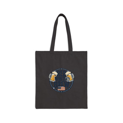 Red White Brew Tote | Americana Retro Fourth of July, Vintage Patriotic Palette