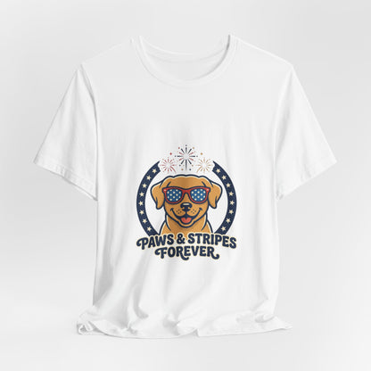 Paws & Stripes Forever Tee | Americana Retro 4th of July, Vintage Patriotic Palette
