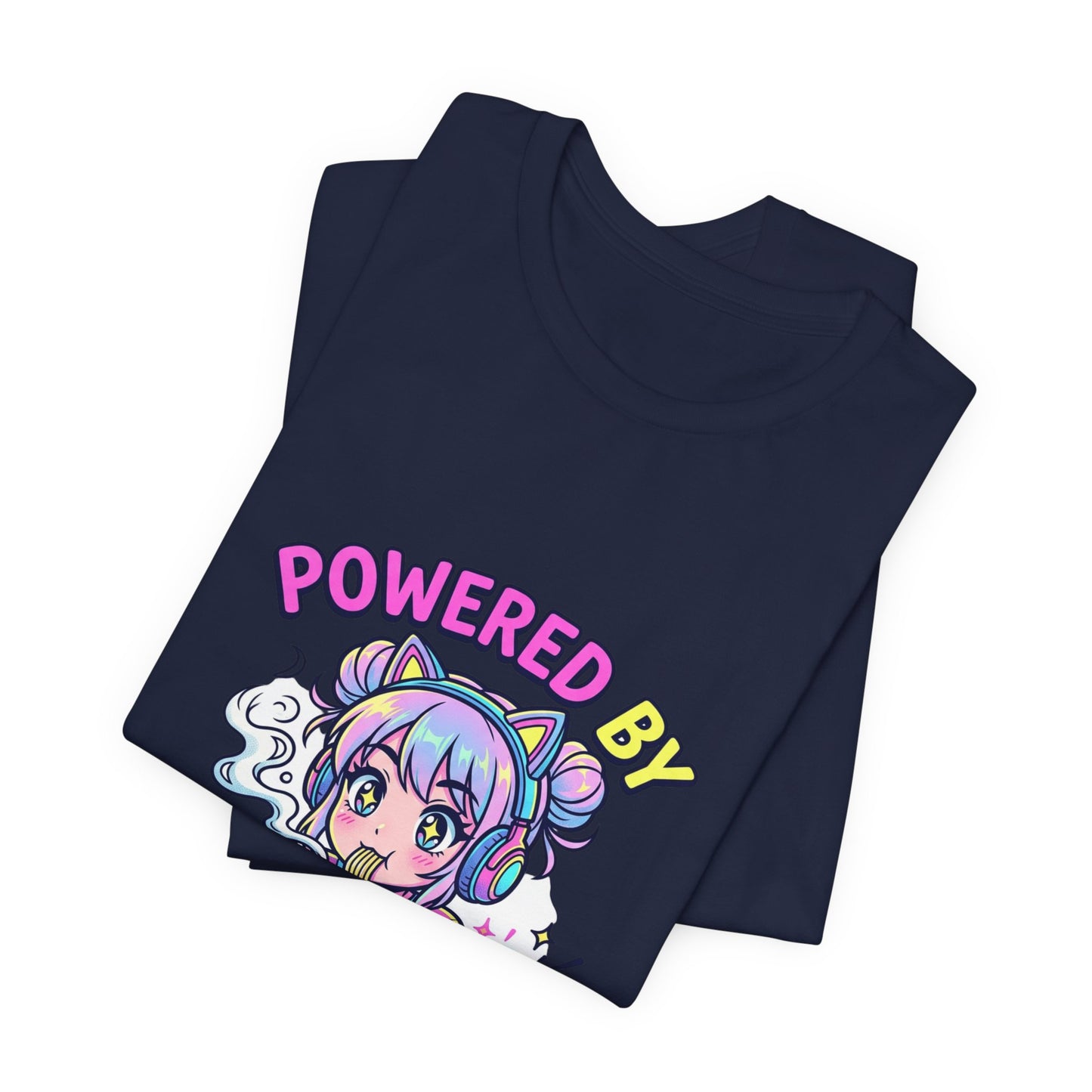 Powered by Ramen & Respawns Tee — Cute Anime Gamer T-Shirt