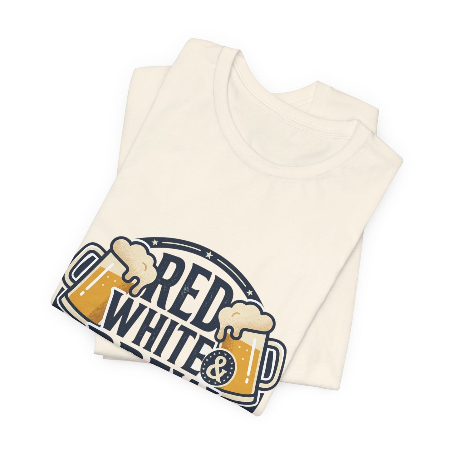 Red White & Brew Tee | Americana, vintage distressed summer BBQ shirt