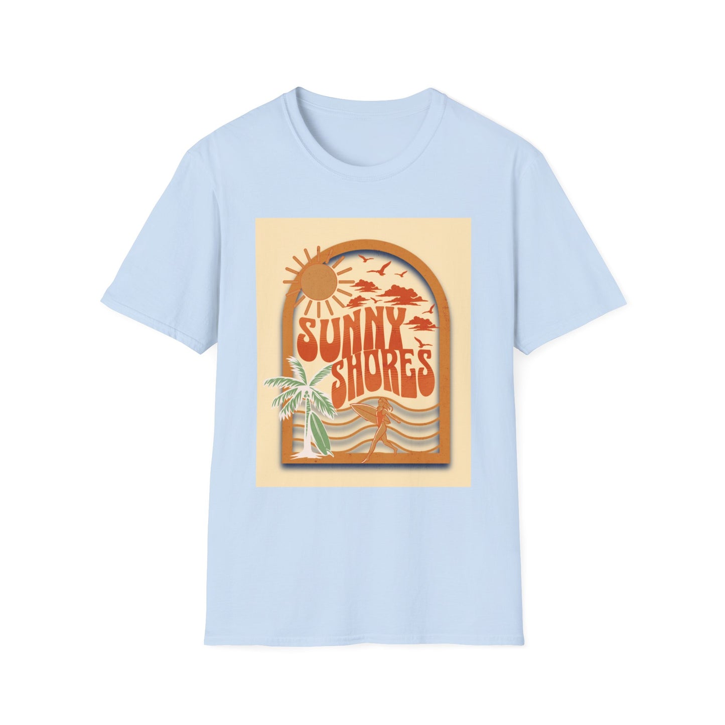 Sunny Shores T-Shirt | Retro Beach Surf Graphic