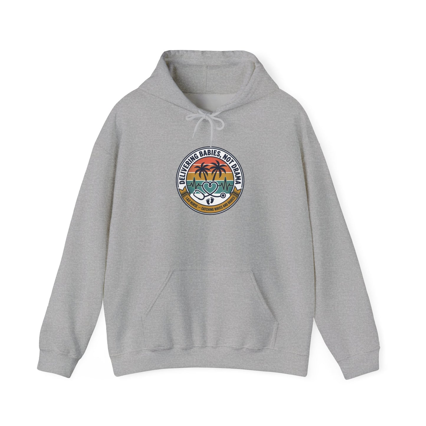 Retro Americana Palm Surf Hoodie | 4th of July, vintage patriotic palette