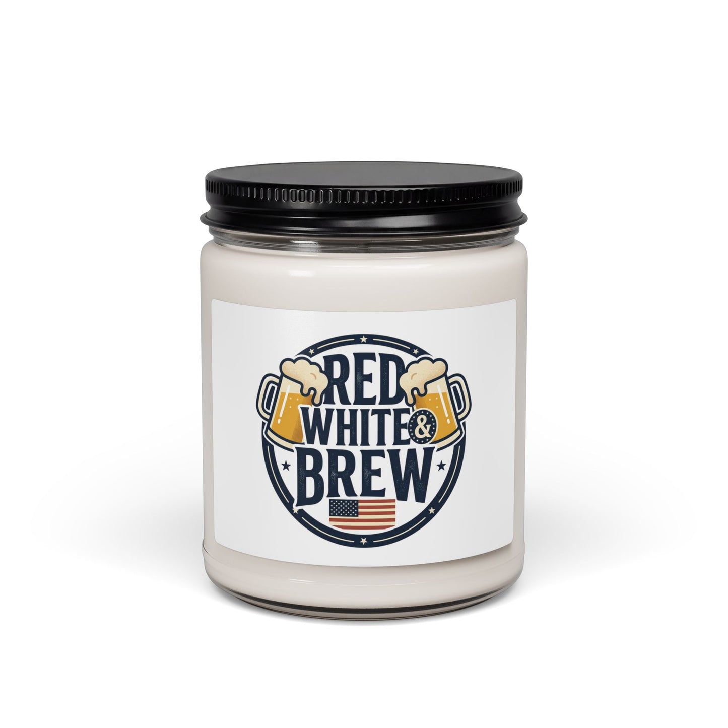 Red White & Brew Candle | 9oz Soy, Americana Retro Fourth of July