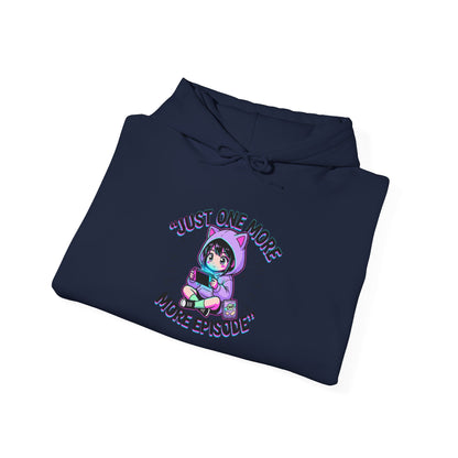 Just One More Episode anime aesthetic Hoodie | chibi kawaii, manga panel art