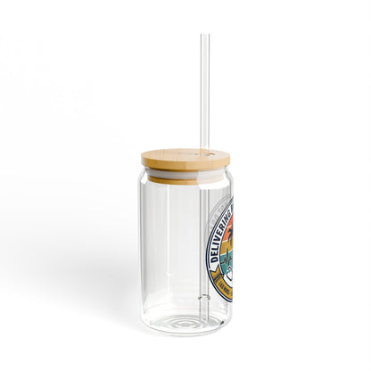 16oz Sipper Glass - 'Delivering Babies, Not Drama' Coastal RN Water Tumbler