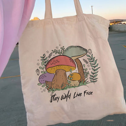 Floral Women Canvas Tote Bag Girl Reu