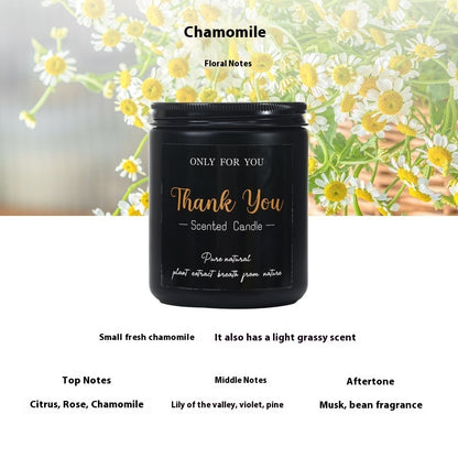 Aromatherapy Candle Black Glass Soy Wax