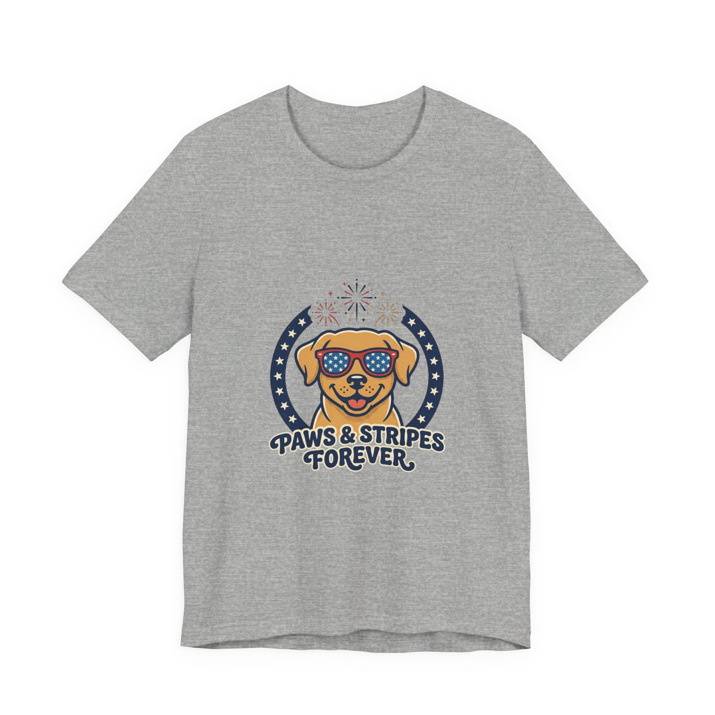 Paws & Stripes Forever Tee | Americana Retro 4th of July, Vintage Patriotic Palette