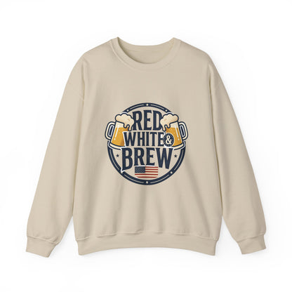 Red White & Brew Sweatshirt | Americana, Vintage Distressed, 4th of July