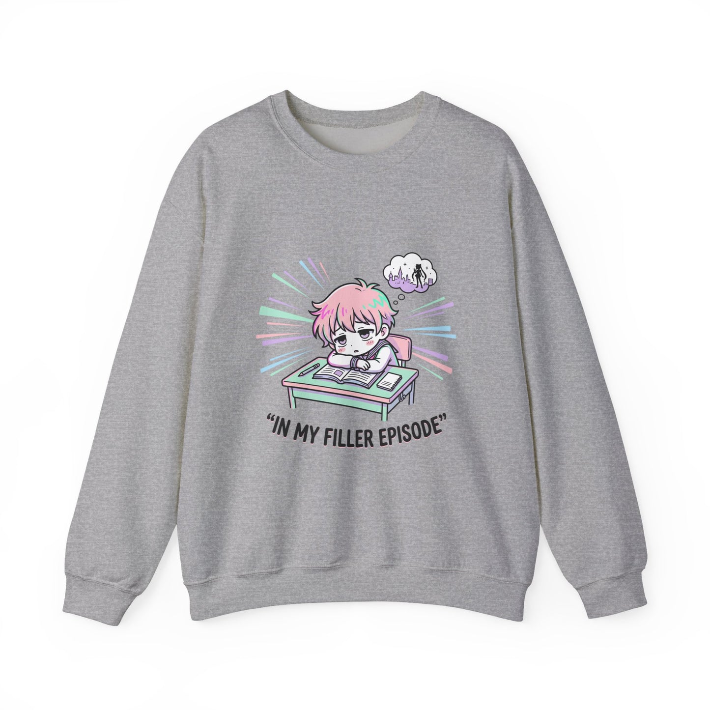 chibi manga panel crewneck sweatshirt | anime aesthetic, kawaii
