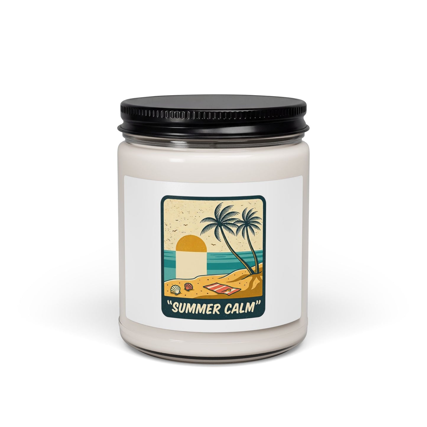 Summer Calm Soy Candle, Americana Retro, 4th of July Vintage Beach Vibe