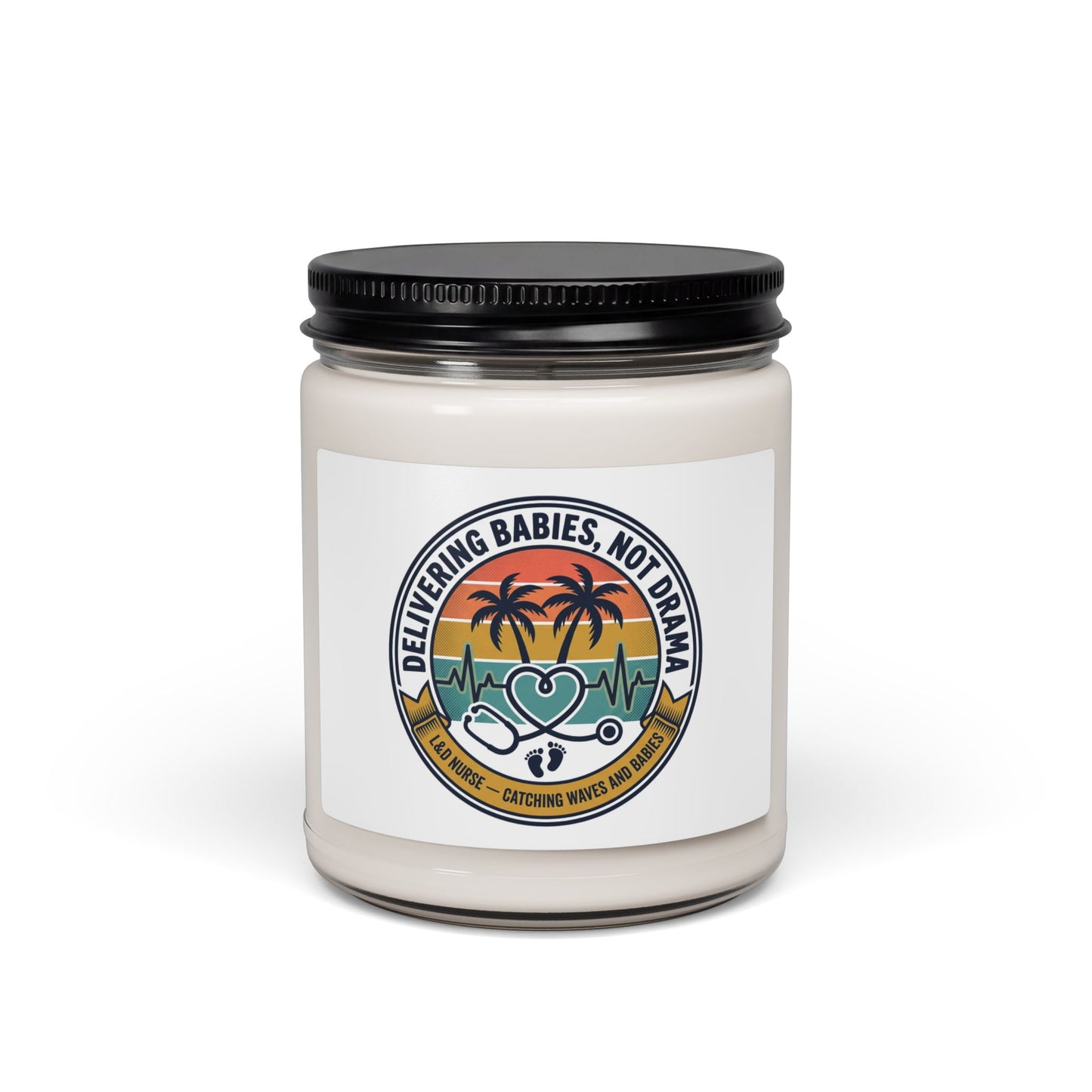 Retro Americana Sunset Candle | Soy Candle, 9oz | Vintage Fourth of July, Summer BBQ