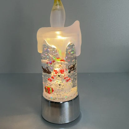 Christmas Decorations Candle Light Scene Layout
