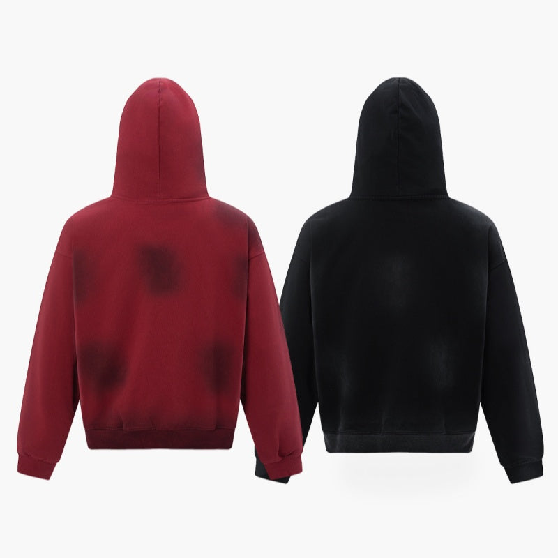Aged-style Letter-print Hoodie In American