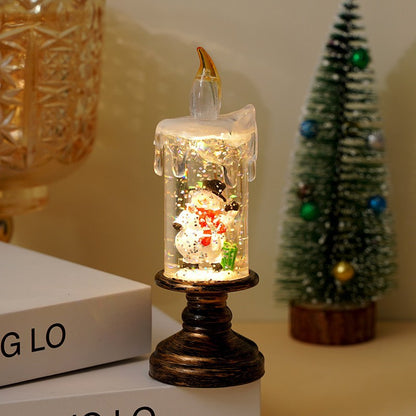Christmas Decorations Candle Light Scene Layout